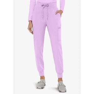 MEDCOUTURE Insight Womens Jogger Scrub Pants Lilac Cargo Pockets Drawstring XL